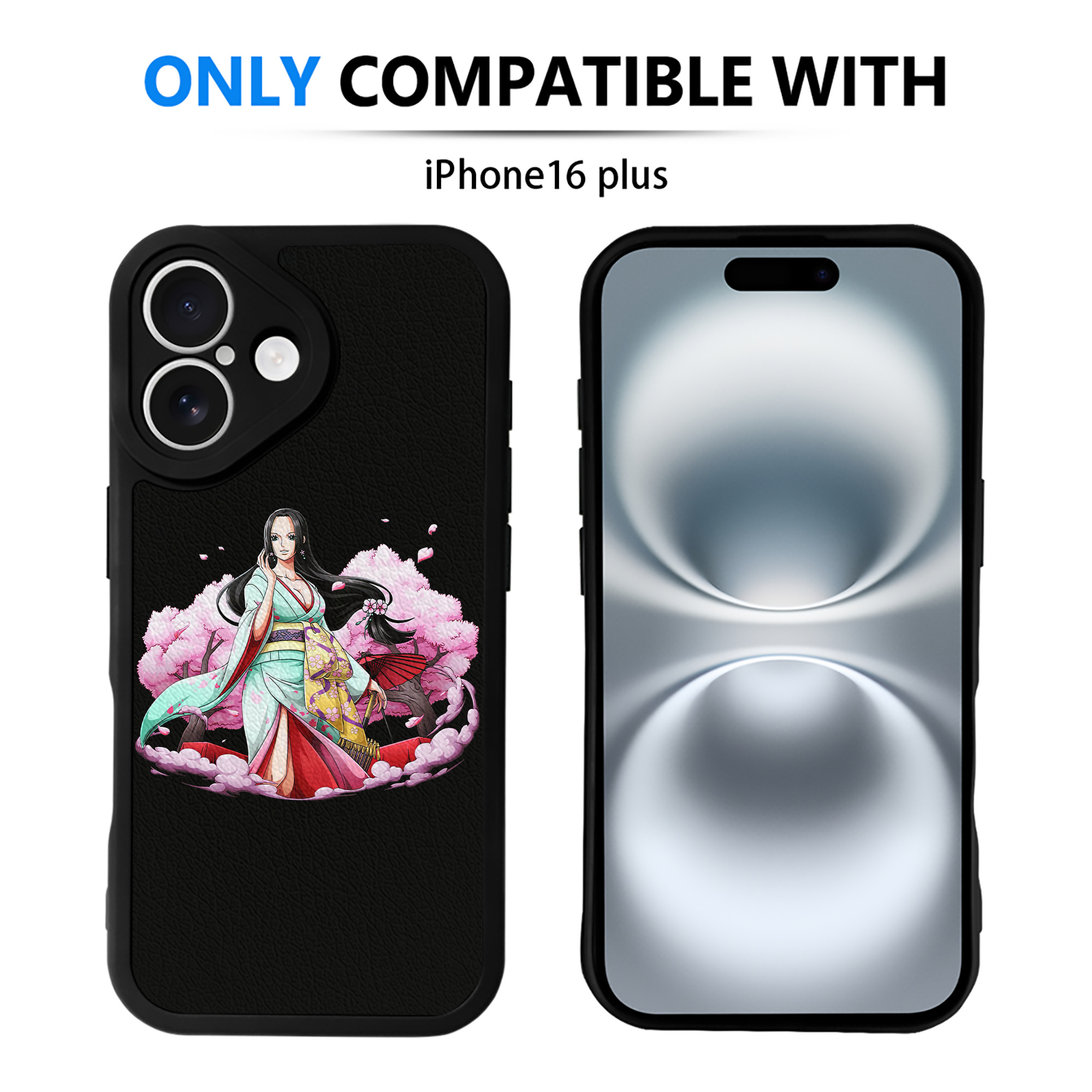（画像用） ワンピース ボア・ハンコック ONE PIECE Boa·Hancock 【iPhone 16シリーズ対応】シリコンスマホケース（レザー調） 材質：シリコン